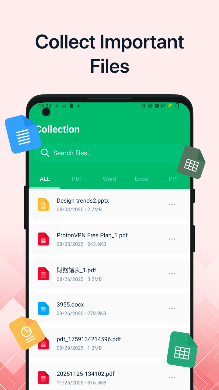 AnyPDF collection screen